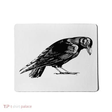 Antique Crow or Raven Mousepad