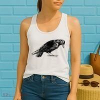 Antique Crow or Raven Women's Tank Top thumb 2
