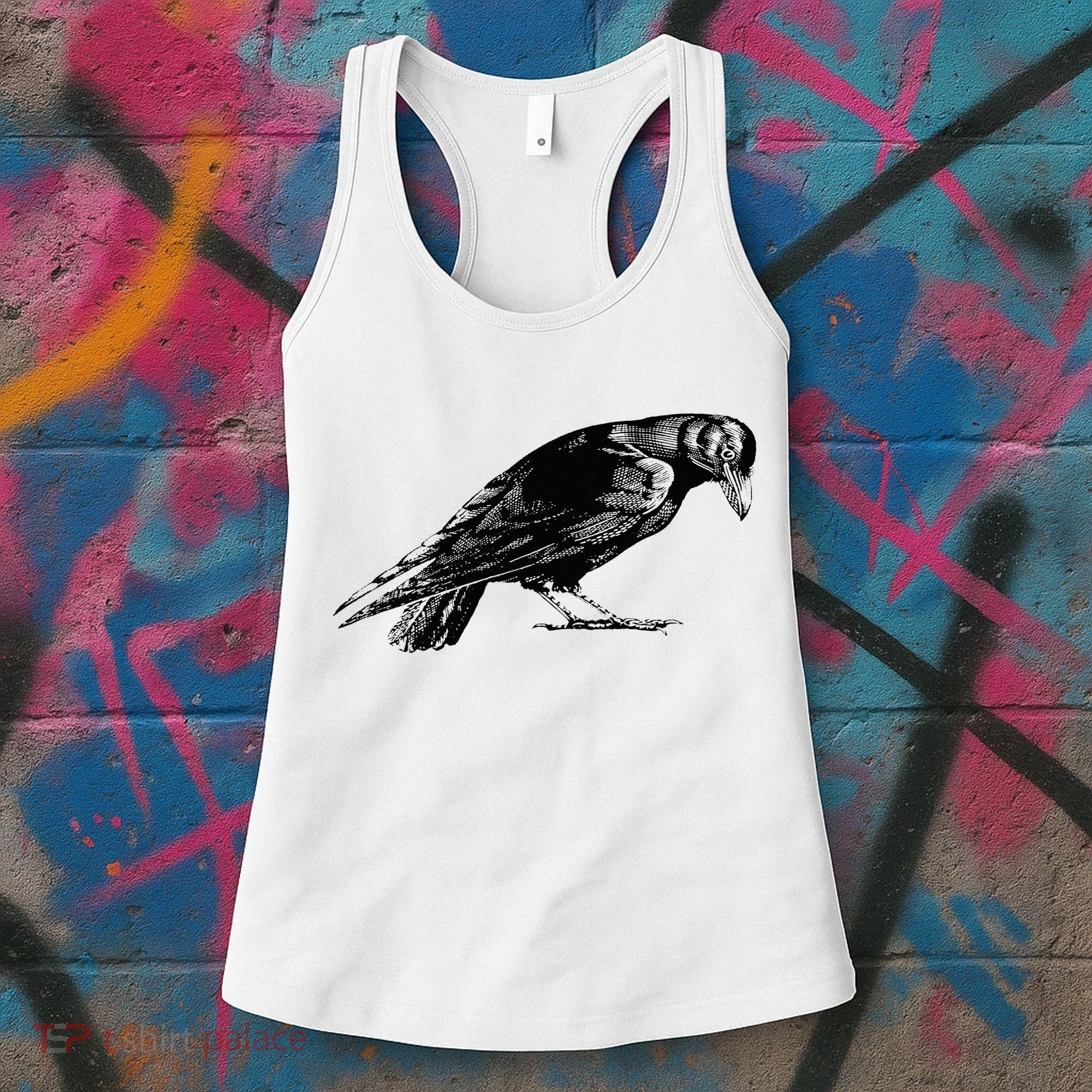 Antique Crow or Raven Women's Tank Top