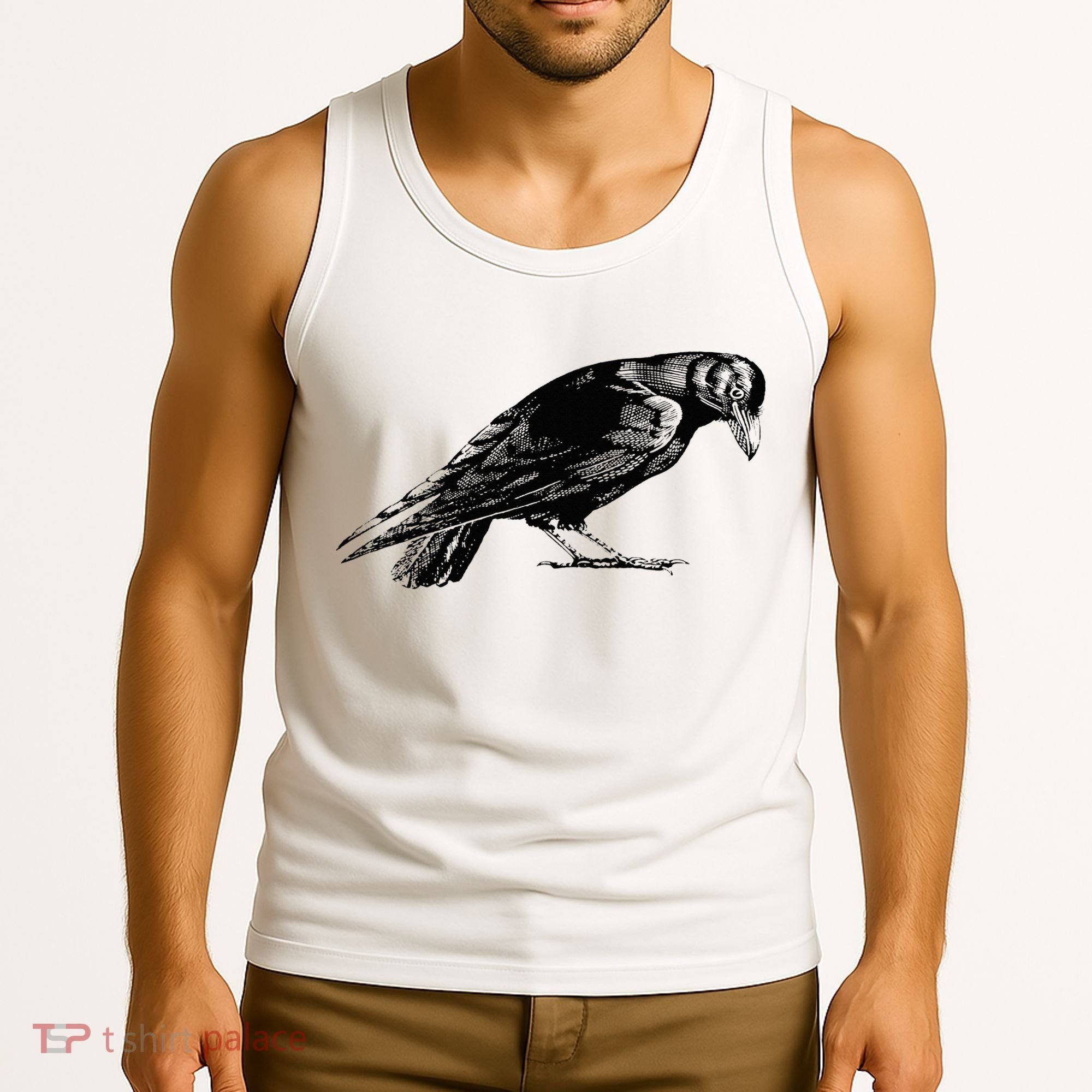 Antique Crow or Raven Tank Top