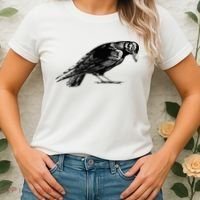 Antique Crow or Raven Women's T-Shirt thumb 2