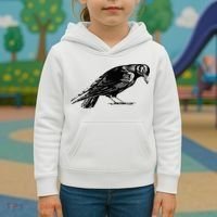 Antique Crow or Raven Kids Hoodie thumb 3