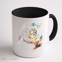 Astronaut Cat Or Funny Space Cat On Galaxy Cat Lover Day Coffee Mug thumb 1