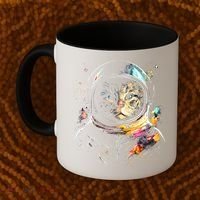 Astronaut Cat Or Funny Space Cat On Galaxy Cat Lover Day Coffee Mug thumb 2