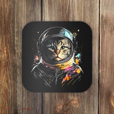 Astronaut Cat Or Funny Space Cat On Galaxy Cat Lover Day Coaster