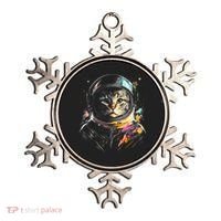 Astronaut Cat Or Funny Space Cat On Galaxy Cat Lover Day Ornament thumb 0