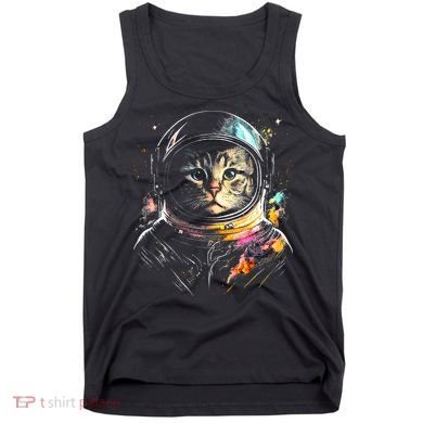 Astronaut Cat Or Funny Space Cat On Galaxy Cat Lover Day Tank Top