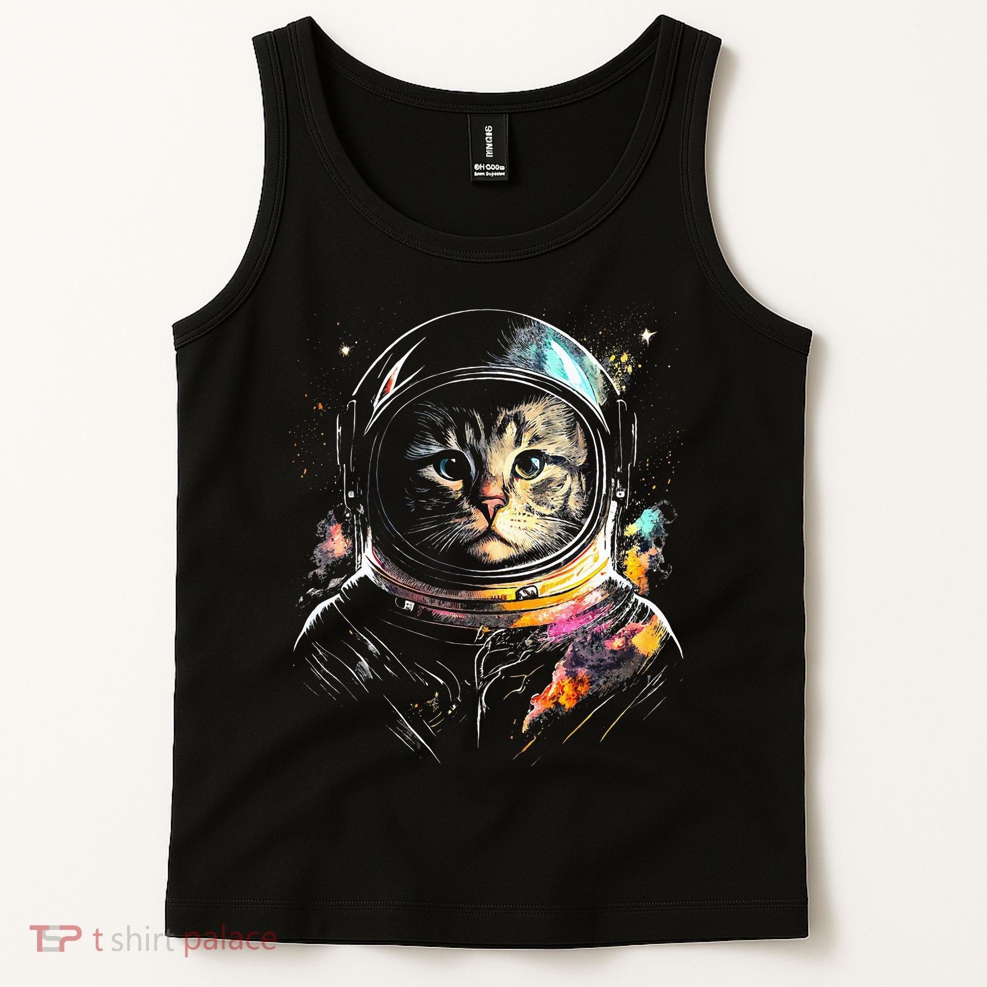 Astronaut Cat Or Funny Space Cat On Galaxy Cat Lover Day Tank Top