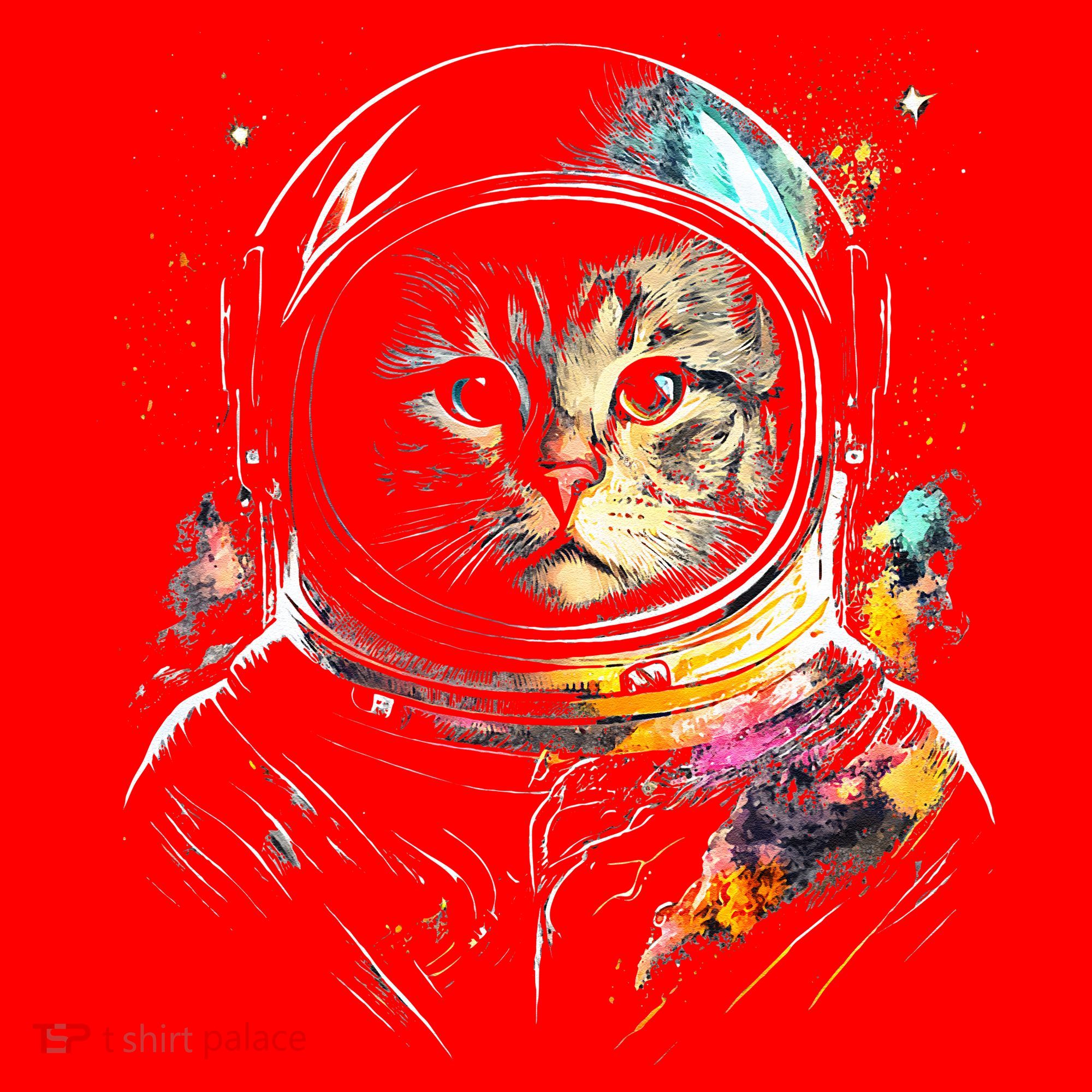 Astronaut Cat Or Funny Space Cat On Galaxy Cat Lover Day Santa Hat