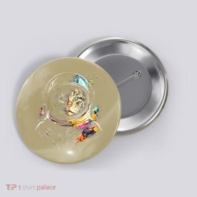 Astronaut Cat Or Funny Space Cat On Galaxy Cat Lover Day Button