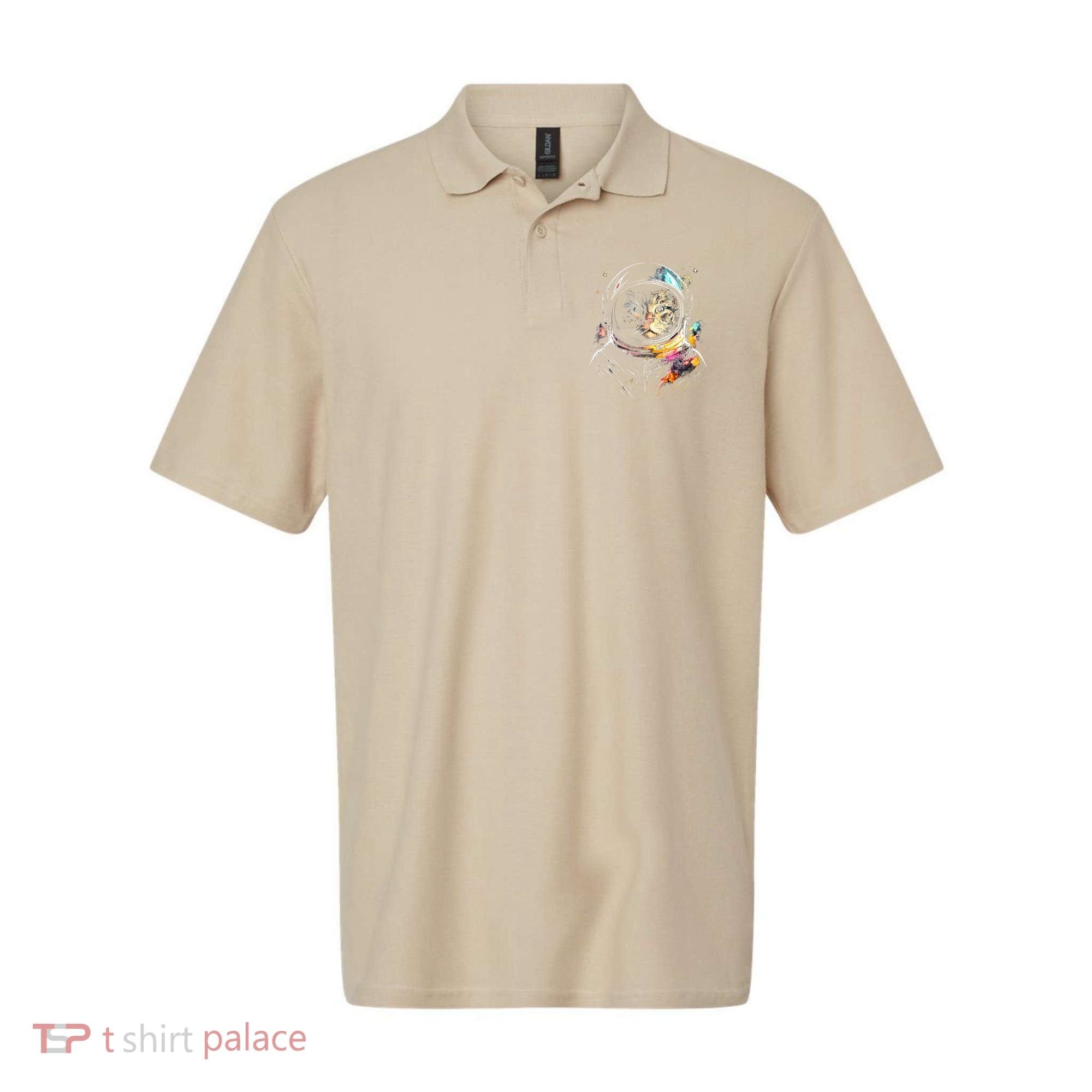 Astronaut Cat Or Funny Space Cat On Galaxy Cat Lover Day Polo