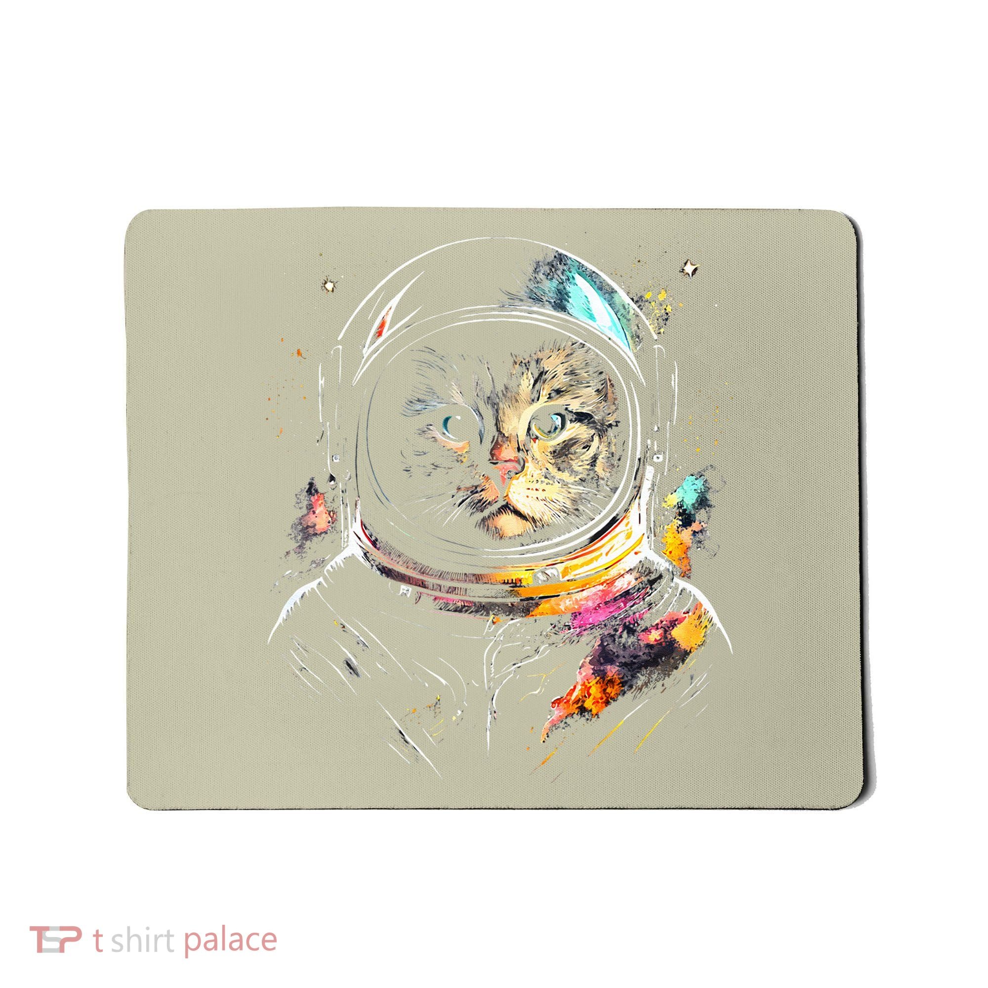 Astronaut Cat Or Funny Space Cat On Galaxy Cat Lover Day Mousepad