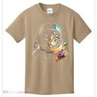 Astronaut Cat Or Funny Space Cat On Galaxy Cat Lover Day Kids T-Shirt thumb 0