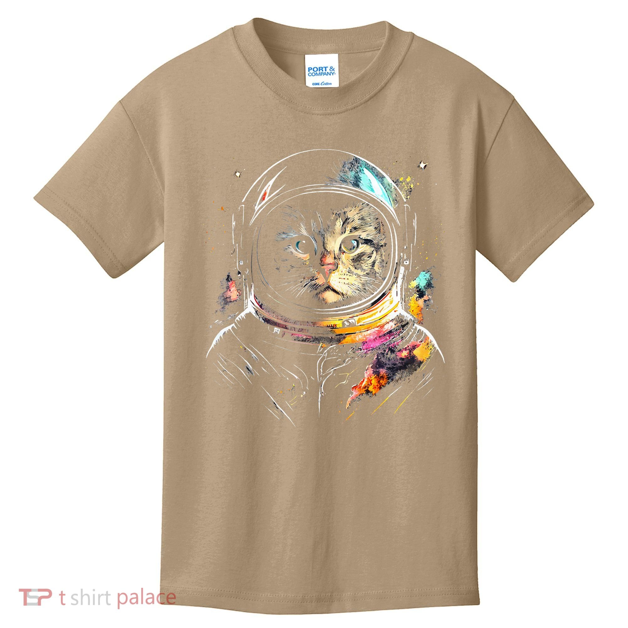 Astronaut Cat Or Funny Space Cat On Galaxy Cat Lover Day Kids T-Shirt