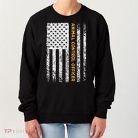 Animal Control Officer Flag Wildlife Rescue Patrol Control Women's Sweatshirt thumb 0