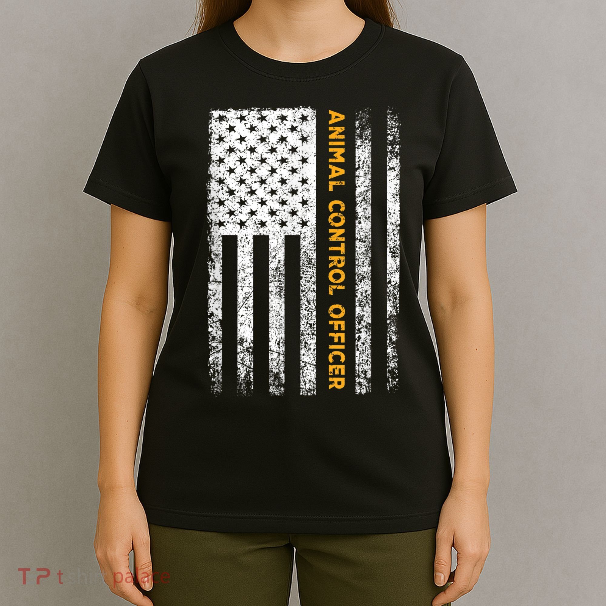 Animal Control Officer Flag Wildlife Rescue Patrol Control T-Shirt