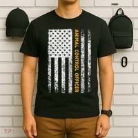 Animal Control Officer Flag Wildlife Rescue Patrol Control T-Shirt thumb 6