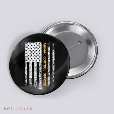 Animal Control Officer Flag Wildlife Rescue Patrol Control Button