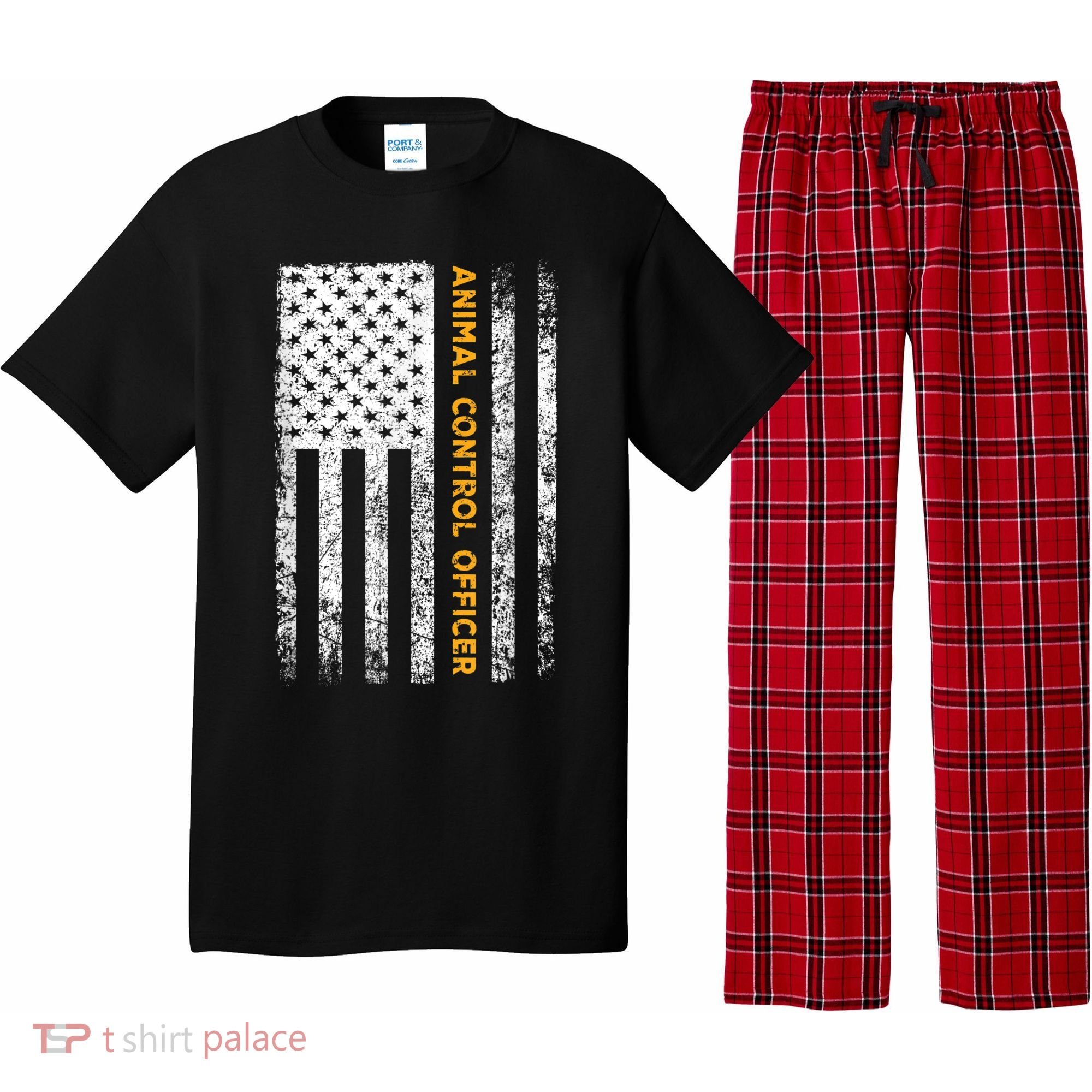 Animal Control Officer Flag Wildlife Rescue Patrol Control Pajama Set