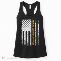 Animal Control Officer Flag Wildlife Rescue Patrol Control Women's Tank Top thumb 0
