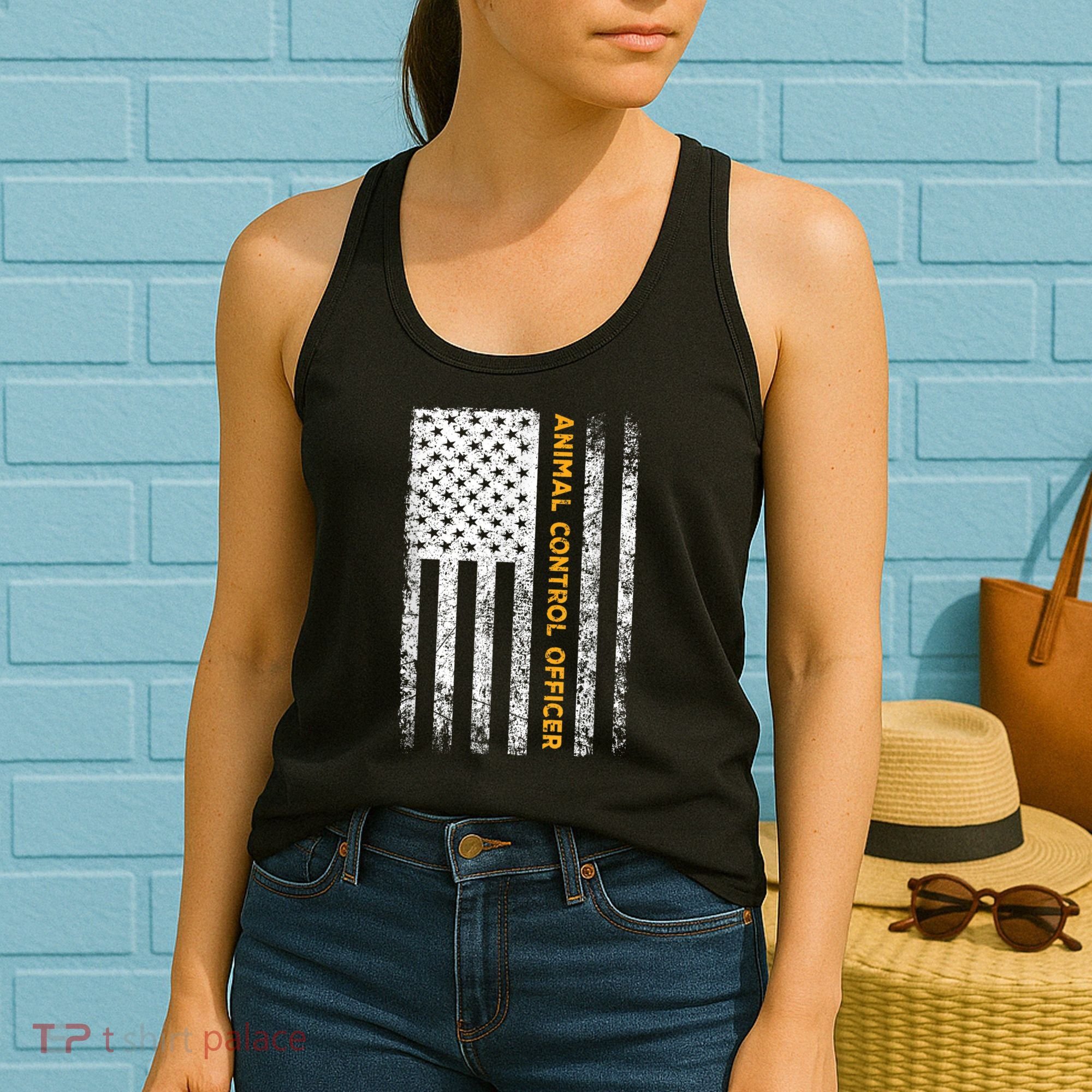 Animal Control Officer Flag Wildlife Rescue Patrol Control Women's Tank Top
