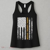 Animal Control Officer Flag Wildlife Rescue Patrol Control Women's Tank Top thumb 3