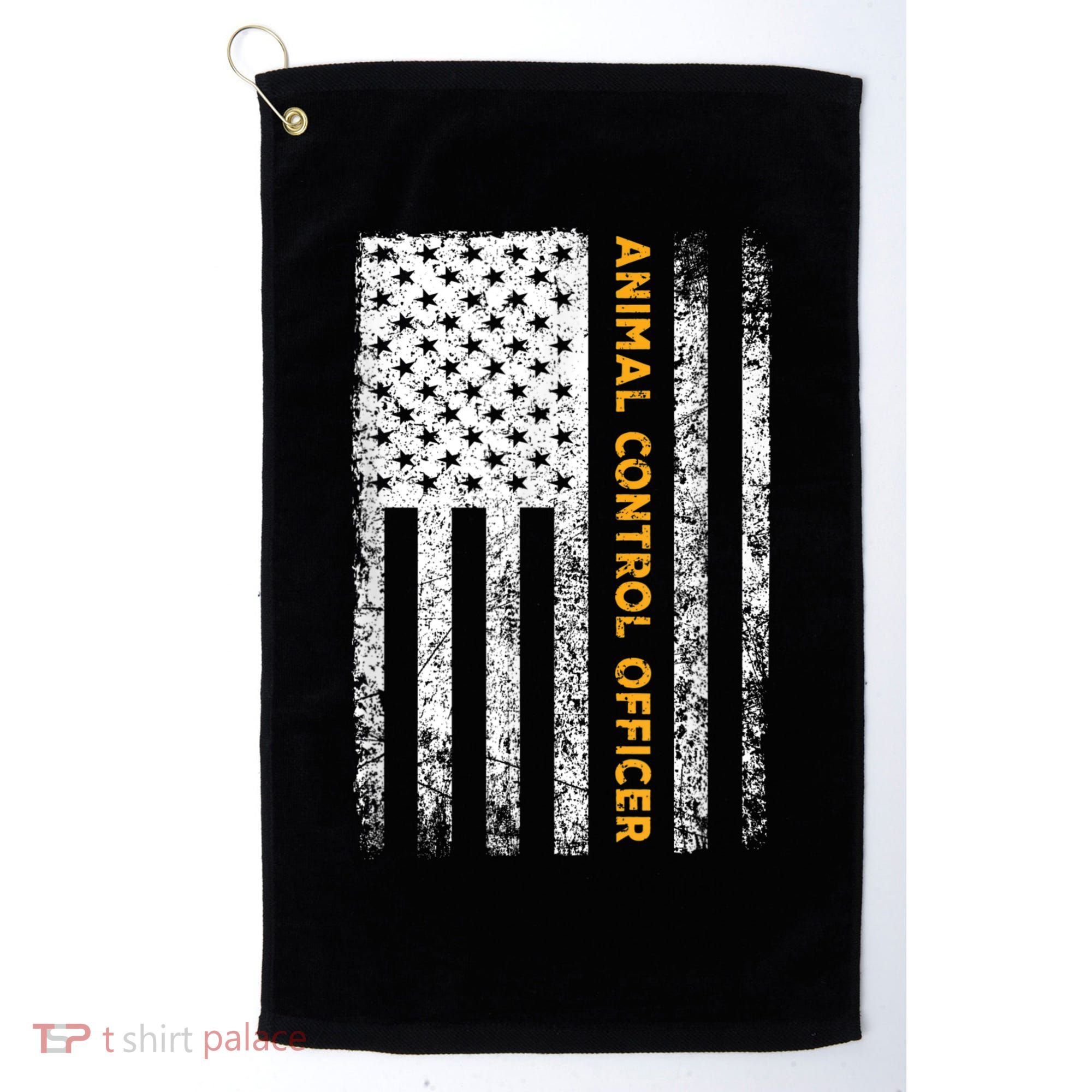 Animal Control Officer Flag Wildlife Rescue Patrol Control Golf Towel