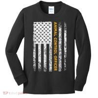 Animal Control Officer Flag Wildlife Rescue Patrol Control Kids Long Sleeve Shirt thumb 0