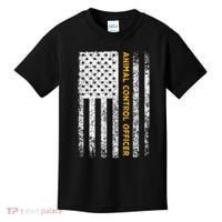 Animal Control Officer Flag Wildlife Rescue Patrol Control Kids T-Shirt thumb 0