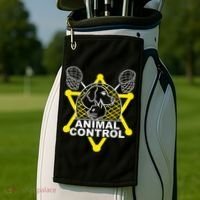 Animal Control Officer Catcher Cats Dogs Golf Towel thumb 2