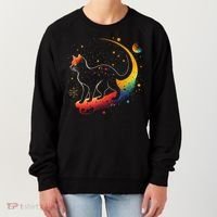 Astronaut Cat or Funny Galaxy Cat on Space Cat Lover Women's Sweatshirt thumb 0