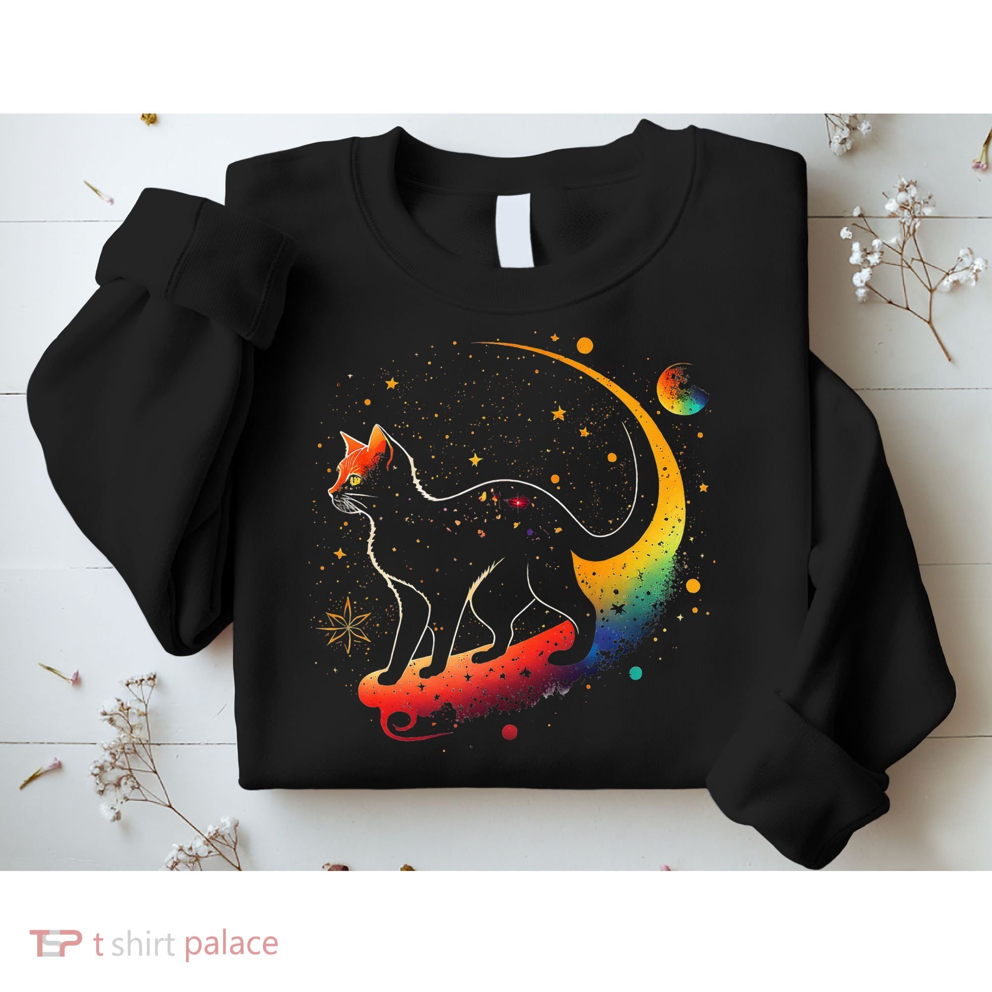 Astronaut Cat or Funny Galaxy Cat on Space Cat Lover Sweatshirt