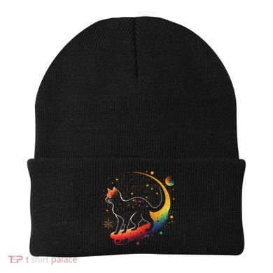 Astronaut Cat or Funny Galaxy Cat on Space Cat Lover Beanie