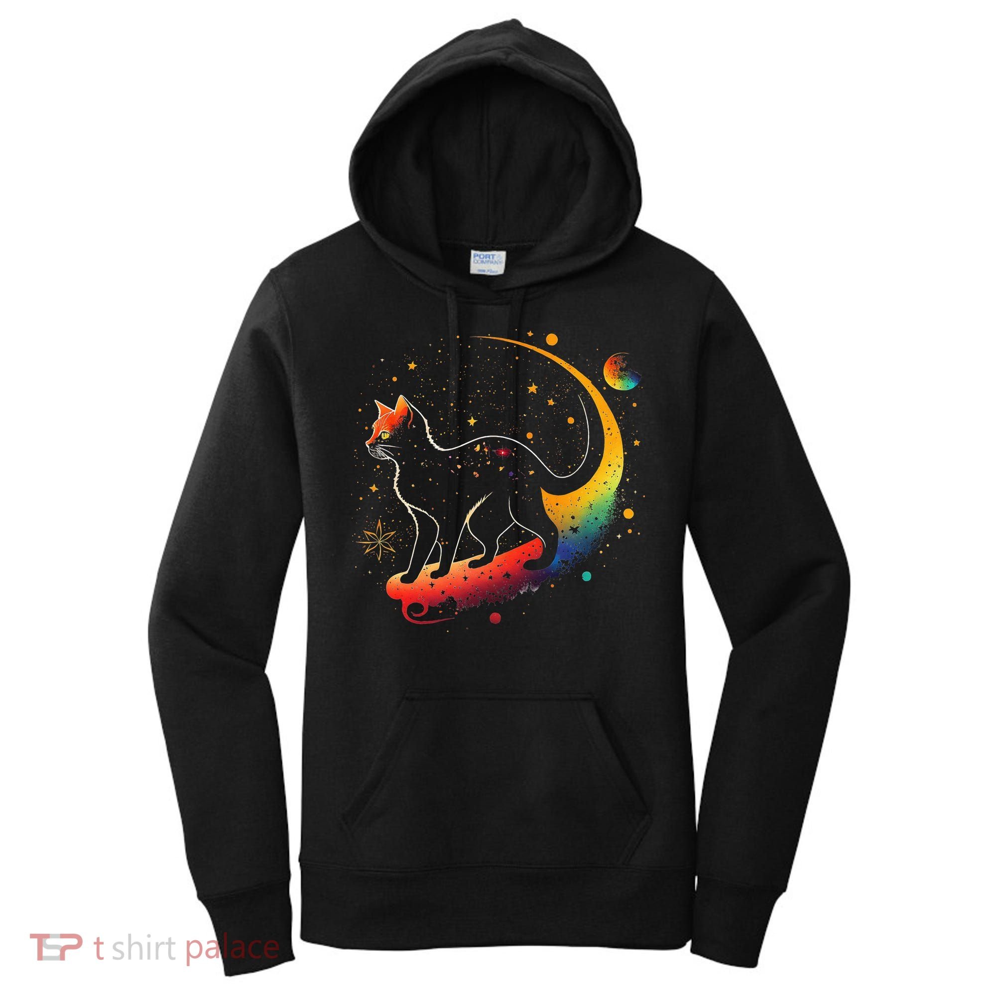 Astronaut Cat or Funny Galaxy Cat on Space Cat Lover Women's Hoodie