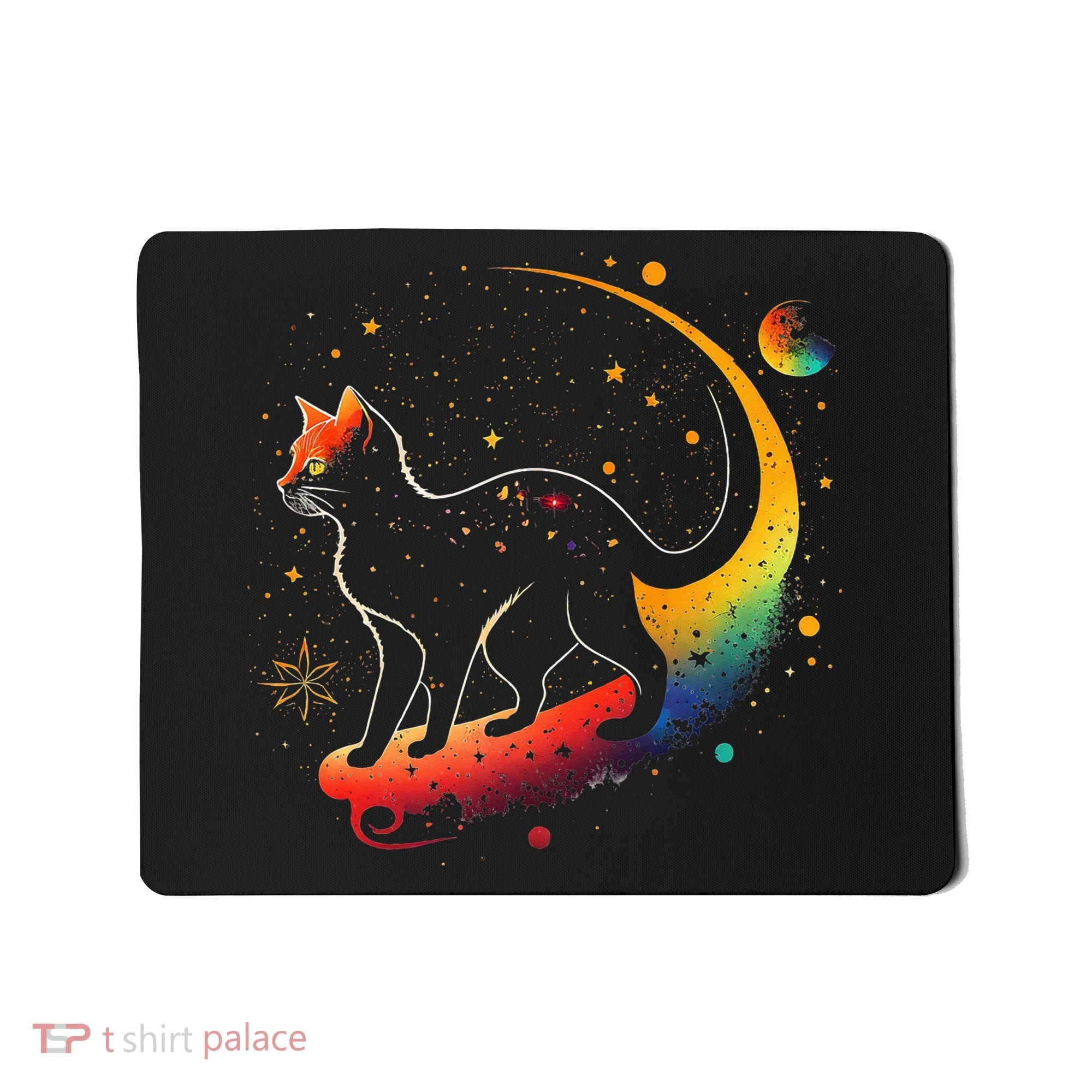 Astronaut Cat or Funny Galaxy Cat on Space Cat Lover Mousepad