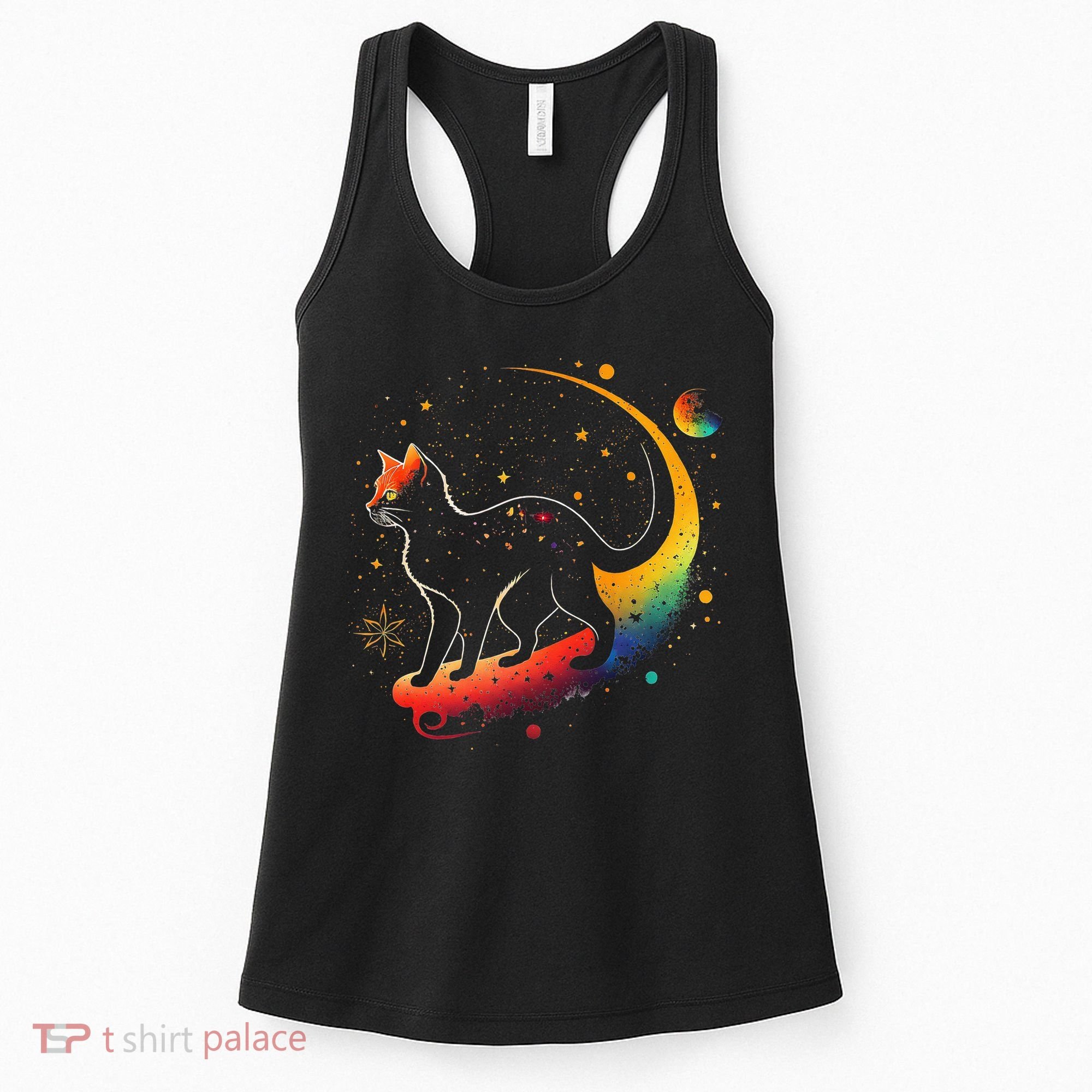 Astronaut Cat or Funny Galaxy Cat on Space Cat Lover Women's Tank Top