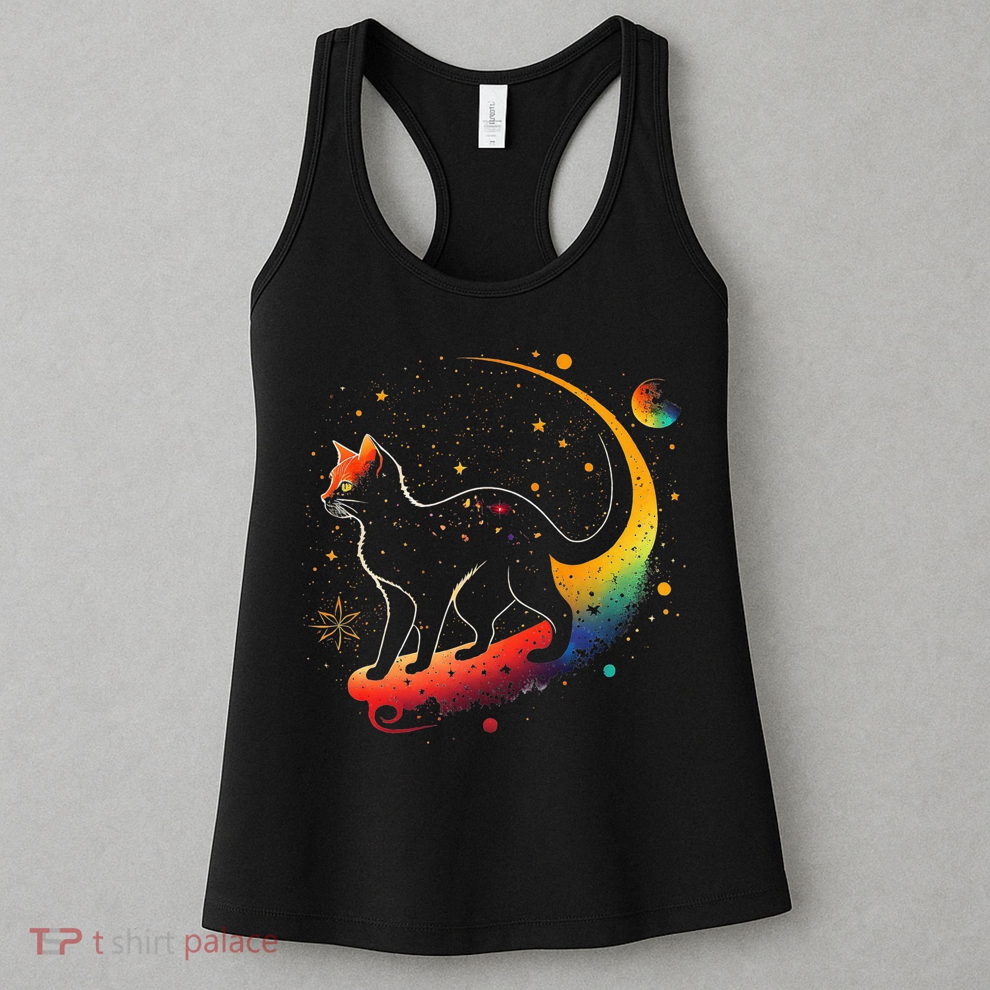 Astronaut Cat or Funny Galaxy Cat on Space Cat Lover Women's Tank Top