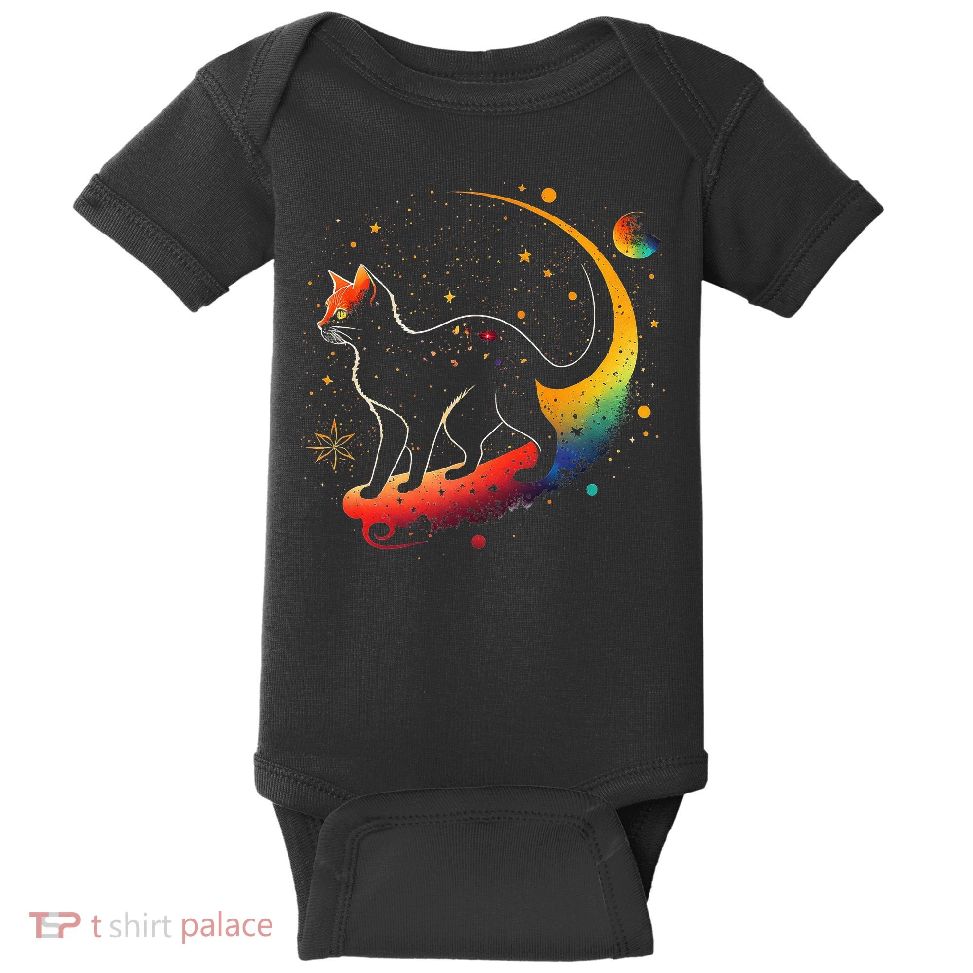 Astronaut Cat or Funny Galaxy Cat on Space Cat Lover Baby Bodysuit