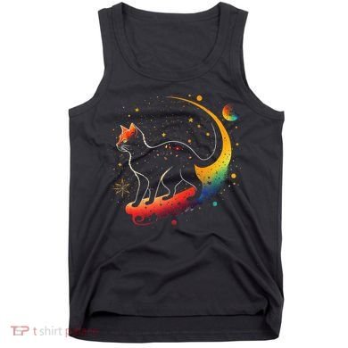 Astronaut Cat or Funny Galaxy Cat on Space Cat Lover Tank Top