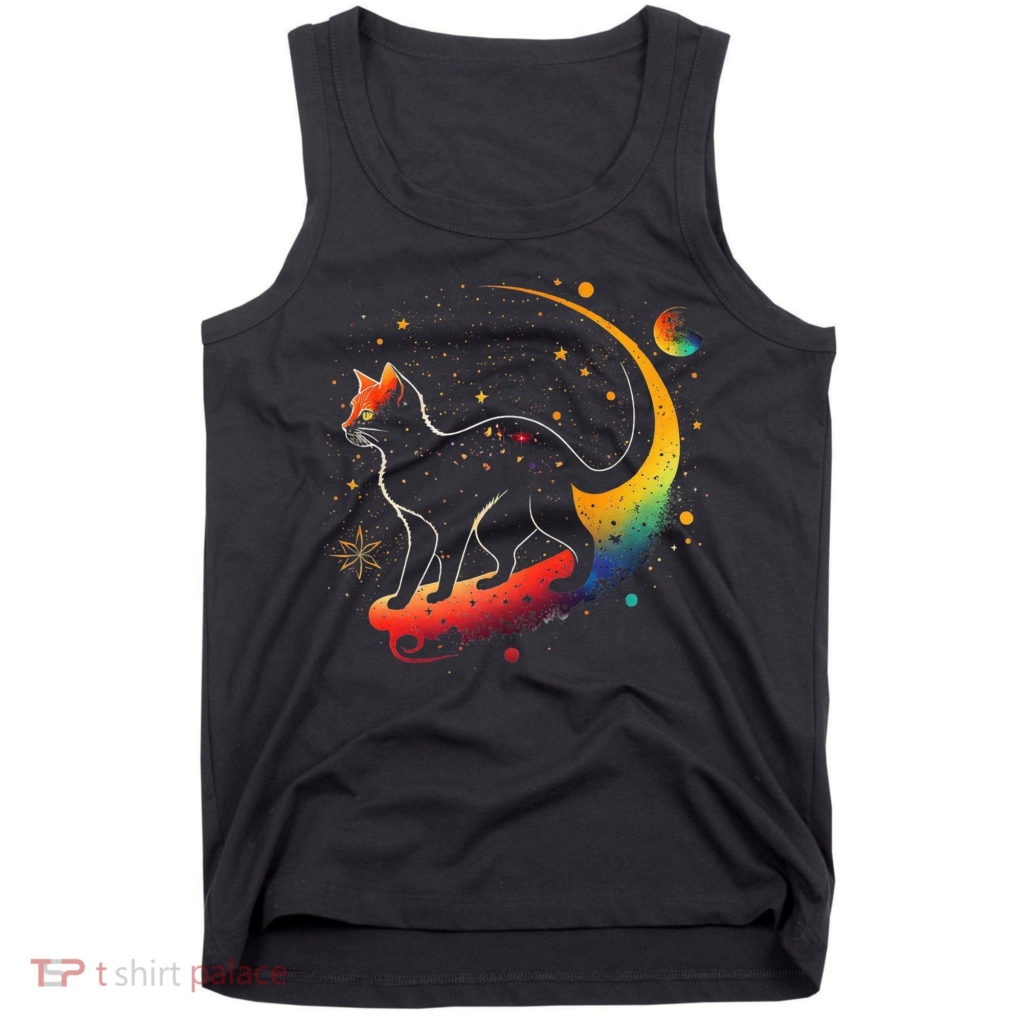 Astronaut Cat or Funny Galaxy Cat on Space Cat Lover Tank Top