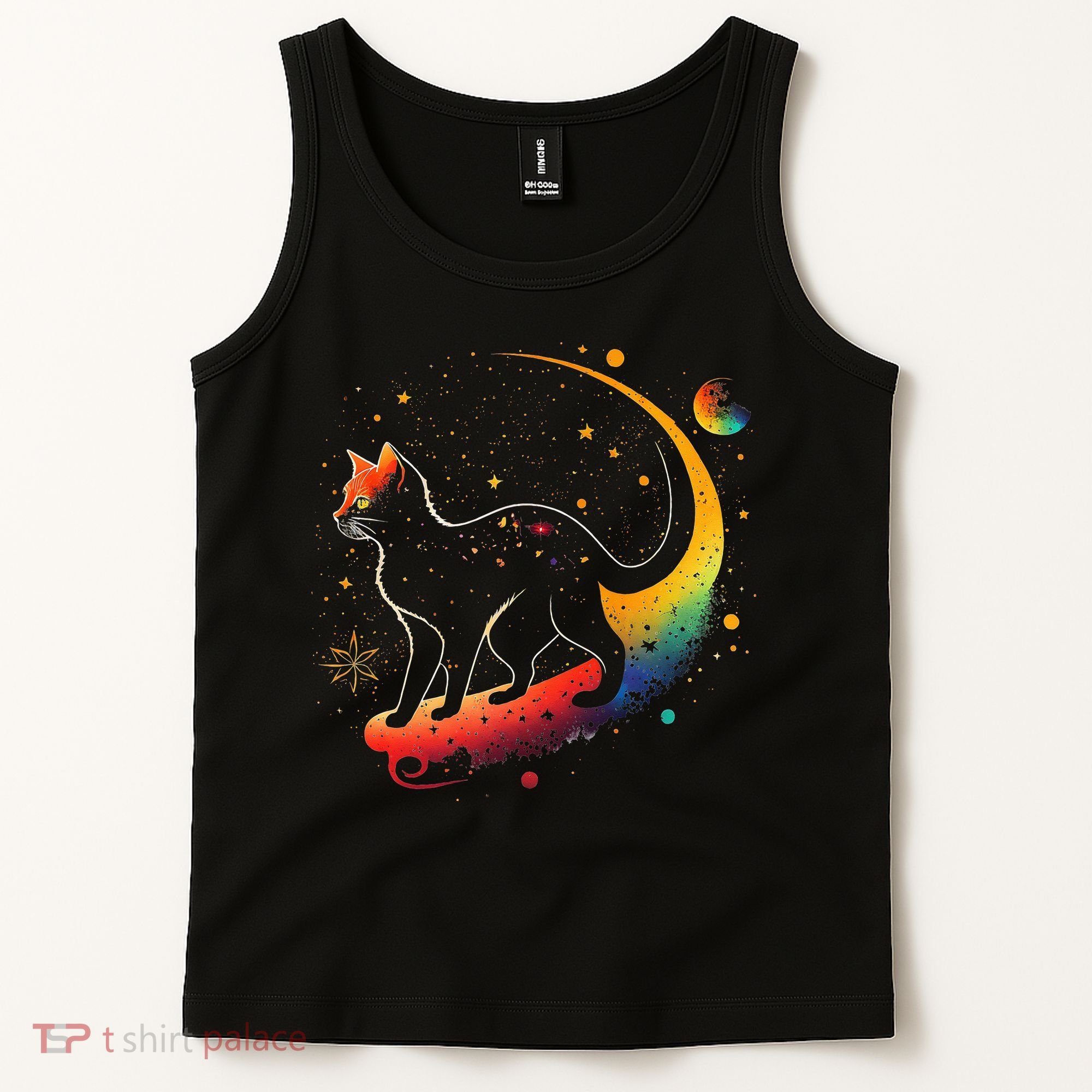 Astronaut Cat or Funny Galaxy Cat on Space Cat Lover Tank Top