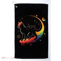 Astronaut Cat or Funny Galaxy Cat on Space Cat Lover Golf Towel thumb 0