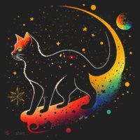 Astronaut Cat or Funny Galaxy Cat on Space Cat Lover Golf Towel thumb 3