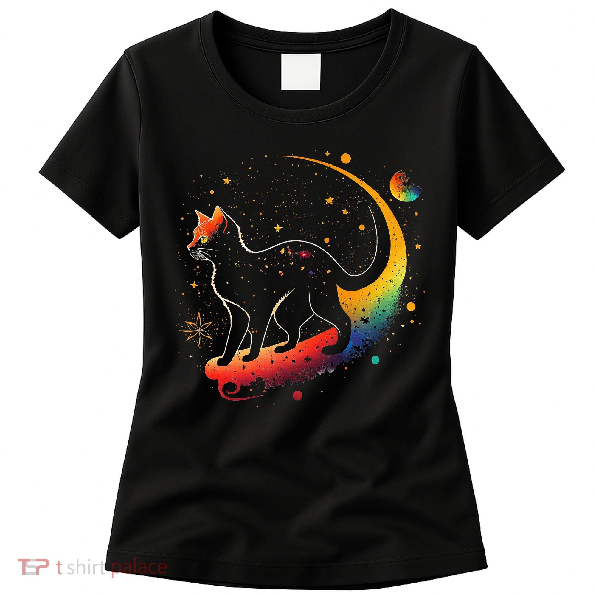 Astronaut Cat or Funny Galaxy Cat on Space Cat Lover Women's T-Shirt