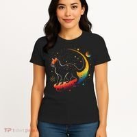 Astronaut Cat or Funny Galaxy Cat on Space Cat Lover Women's T-Shirt thumb 4
