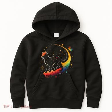 Astronaut Cat or Funny Galaxy Cat on Space Cat Lover Kids Hoodie