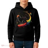 Astronaut Cat or Funny Galaxy Cat on Space Cat Lover Kids Hoodie thumb 4
