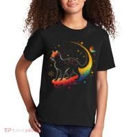 Astronaut Cat or Funny Galaxy Cat on Space Cat Lover Kids T-Shirt thumb 2