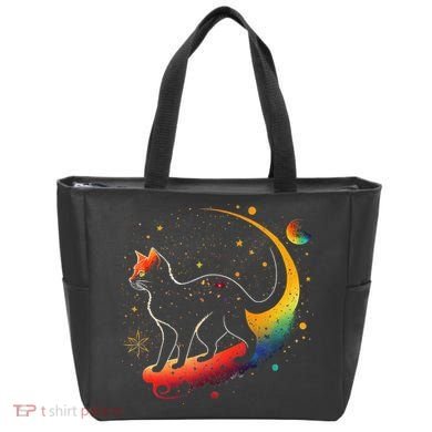 Astronaut Cat or Funny Galaxy Cat on Space Cat Lover Tote Bag