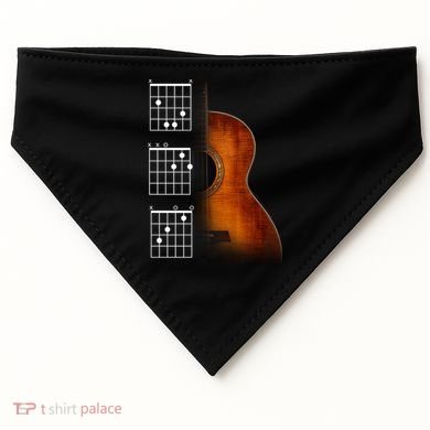 Acoustic Guitar Chords USA-Made Doggie Bandana